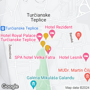 Map Turcianske Teplice